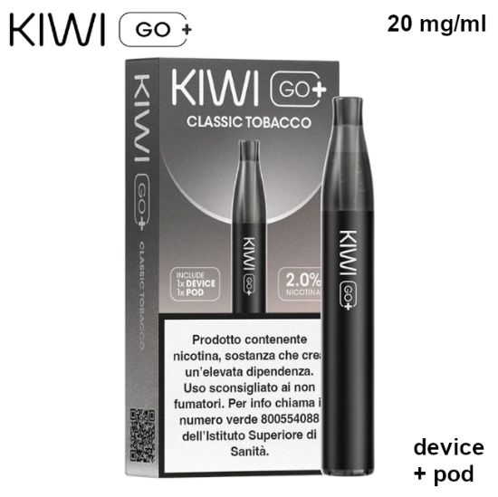 Picture of KIWI GO PLUS STARTER KIT + POD 1pz CLASSIC TOBACCO 2ml 20mg/ml - PLN012767