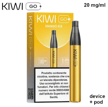 Immagine di KIWI GO PLUS STARTER KIT + POD 1pz MANGO ICE 2ml 20mg/ml - PLN012769