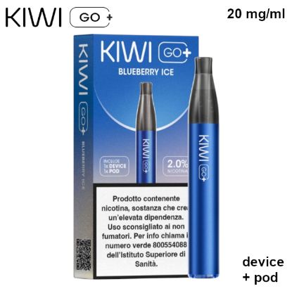 Immagine di KIWI GO PLUS STARTER KIT + POD 1pz BLUEBERRY ICE 2ml 20mg/ml - PLN012768
