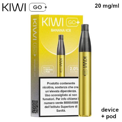 Immagine di KIWI GO PLUS STARTER KIT + POD 1pz BANANA ICE 2ml 20mg/ml - PLN012771