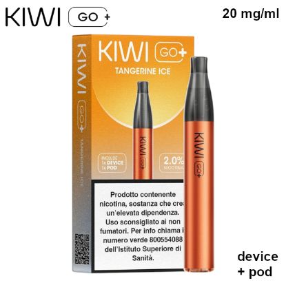 Immagine di KIWI GO PLUS STARTER KIT + POD 1pz TANGERINE ICE 2ml 20mg/ml - PLN012778