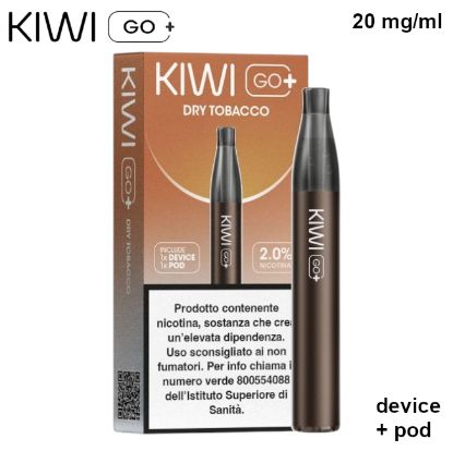 Immagine di KIWI GO PLUS STARTER KIT + POD 1pz DRY TOBACCO 2ml 20mg/ml - PLN012780
