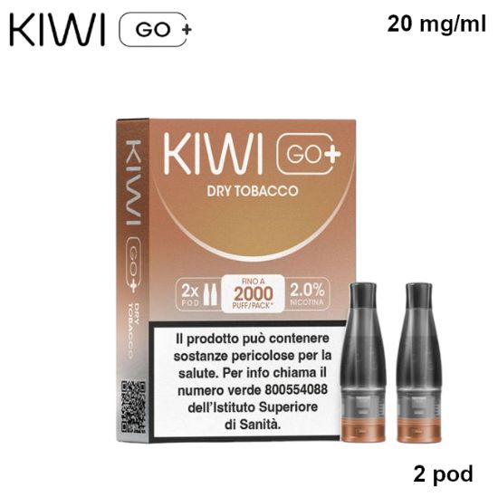 Immagine di KIWI GO PLUS POD 1x2pz DRY TOBACCO 2ml 20mg/ml - PLN012794