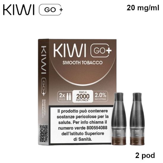 Immagine di KIWI GO PLUS POD 1x2pz SMOOTH TOBACCO 2ml 20mg/ml - PLN012793