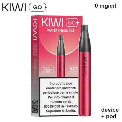 Immagine di KIWI GO PLUS STARTER KIT + POD 1pz WATERMELON ICE 2ml 0mg/ml - PL0014364 SENZA NICOTINA