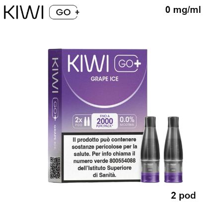 Picture of KIWI GO PLUS POD 1x2pz GRAPE ICE 2ml 0mg/ml - PL0014380 SENZA NICOTINA