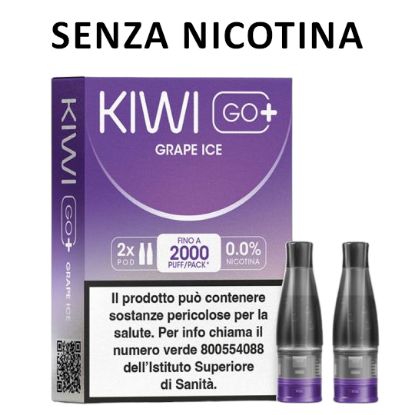 Immagine di KIWI GO PLUS POD 1x2pz GRAPE ICE 2ml 0mg/ml - PL0014380 SENZA NICOTINA