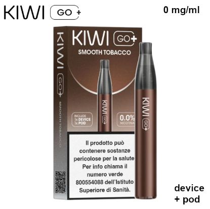 Picture of KIWI GO PLUS STARTER KIT + POD 1pz SMOOTH TOBACCO 2ml 0mg/ml - PL0014372 SENZA NICOTINA
