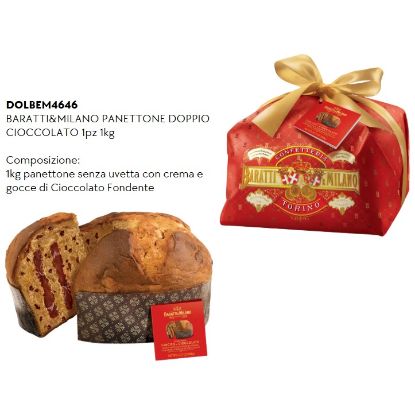 Immagine di BARATTI&MILANO PANETTONE DOPPIO CIOCCOLATO 1pz 1000gr - PR2025
