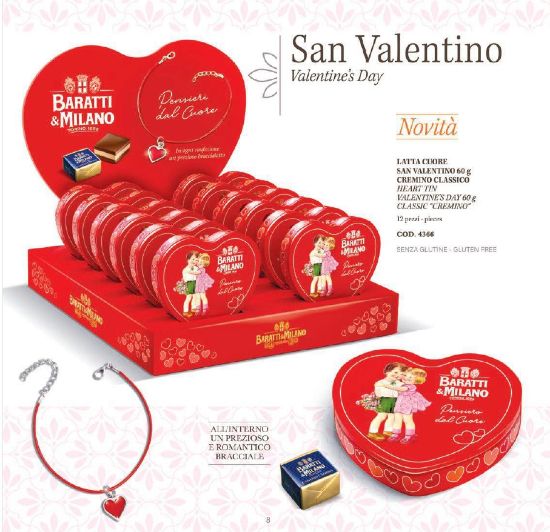 Immagine di BARATTI&MILANO EXPO CUORE LATTA 12pz 60gr - SAN VALENTINO 2026