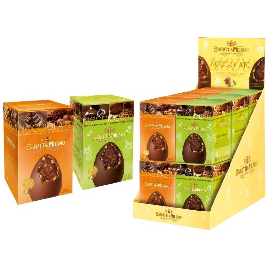 Immagine di BARATTI&MILANO EXPO UOVO 12pz 120gr NOCCIOLATO GIANDUIA E FONDENTE