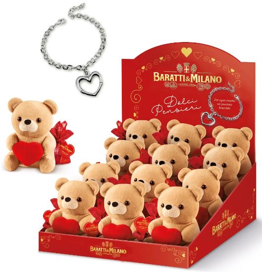 Immagine di BARATTI&MILANO EXPO PELUCHES 12pz 40gr + BRACCIALE - SAN VALENTINO 2025