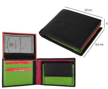 Immagine di PORTAFOGLIO UOMO CONTE MASSIMO NERO MULTI 1pz VERA PELLE