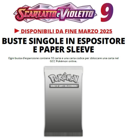 Immagine di CARTE DA GIOCO POKEMON BUSTINA 1x10pz SV9 SCARLATTO E VIOLETTO (V.5,00)