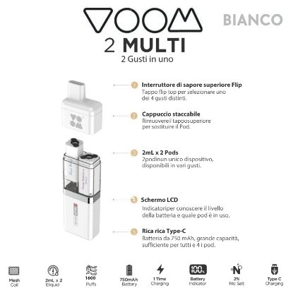 Immagine di VOOM DEVICE MULTI2 RICARICABILE 1pz WHITE