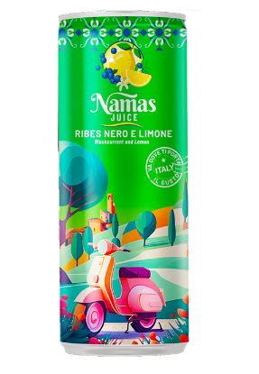 Picture of BEVANDA NAMAS JUICE 12pz 250ml LATTINA RIBES NERO E LIMONE