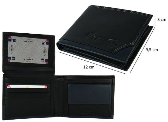 Immagine di PORTAFOGLIO UOMO ADM NERO 1pz VERA PELLE