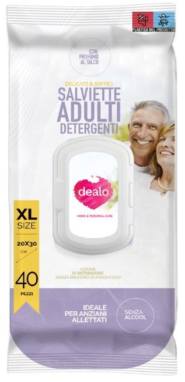 Immagine di SALVIETTE DEALO x40 ADULTI XL LENITIVE