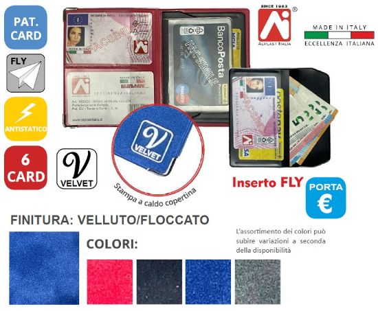 Immagine di PORTADOCUMENTI PLUS VELVET (PAT.+C.I+CARDS) 10pz ALPLAST