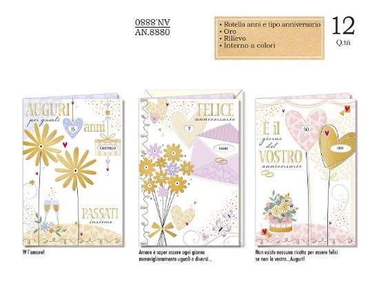 Immagine di BIGLIETTI CROMO CROMO CROMO ROTELLA ANNIVERSARIO 12pz