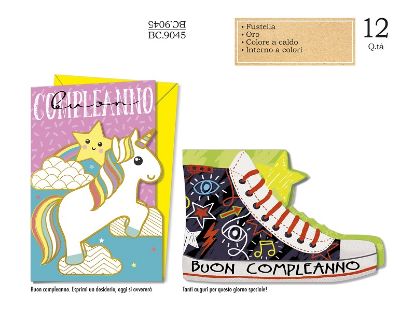 Picture of BIGLIETTI CROMO COMPLEANNO BAMBINI 12pz