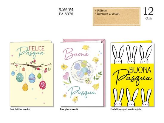 Picture of BIGLIETTI CROMO PASQUA 12pz