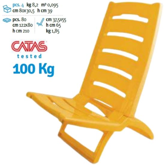 Immagine di SPIAGGINA SEDIA SPIAGGIA PCV 1pz GIALLO Dim.37,5x55x65cm