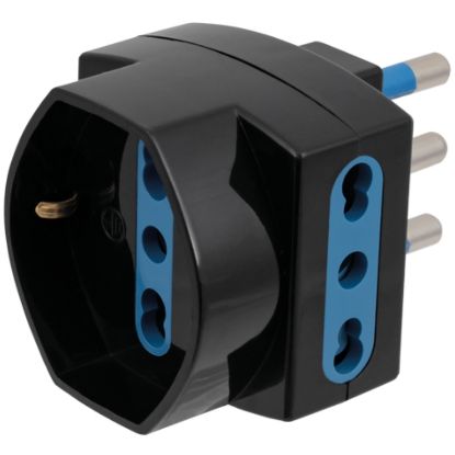 Immagine di PRESA ADATTATORE 2 PRESE 2bival.+SCHUKO a SPINA 16A - NOVALINE
