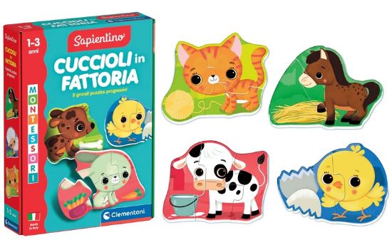 Immagine di GIOCHI MONTESSORI BABY CUCCIOLI IN FATTORIA