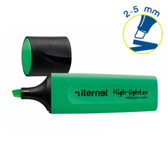 Picture of EVIDENZIATORE ITERNET 12pz VERDE SCURO NEON punta scalpello