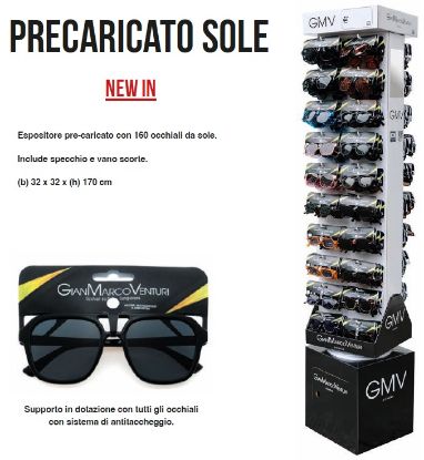 Immagine di OCCHIALI SOLE GMV 160pz EXPO DA TERRA PRECARICATO