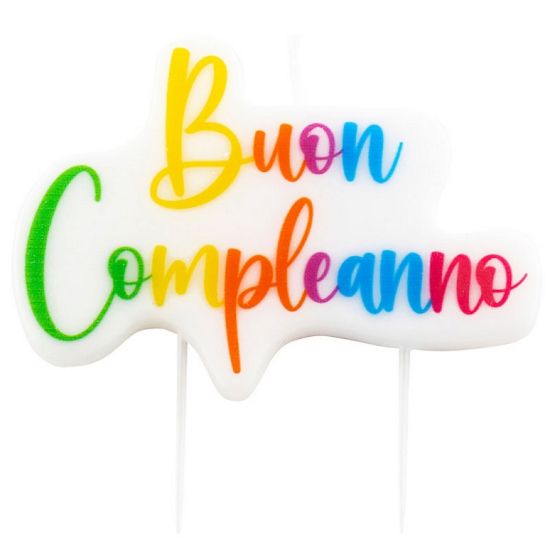 Picture of CANDELINE BUON COMPLEANNO 8x10cm 1pz MULTICOLOR