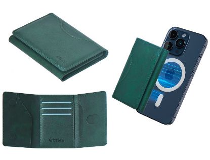 Immagine di PORTAFOGLIO UNISEX 1pz ETRES GREEN + SCATOLA REGALO E BORSA