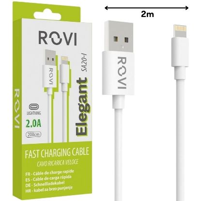 Immagine di CAVETTO USB to LIGHTNING SA20L 2mt 1pz BIANCO BLISTER - ROVI