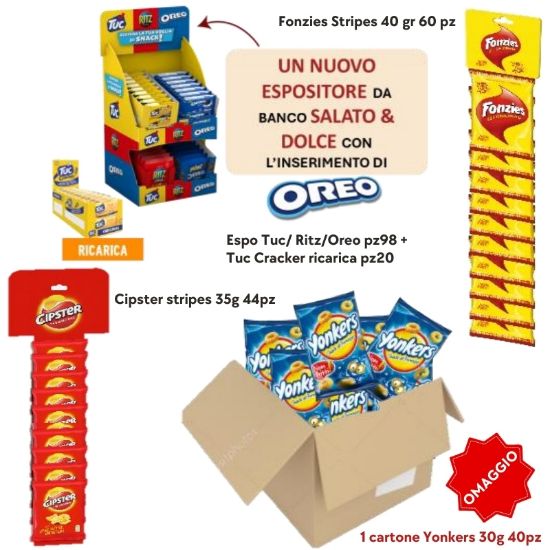 Immagine di PATATINE COMBO 222pz FONZIES + TUC + CIPSTER + OMAGGIO YONKERS