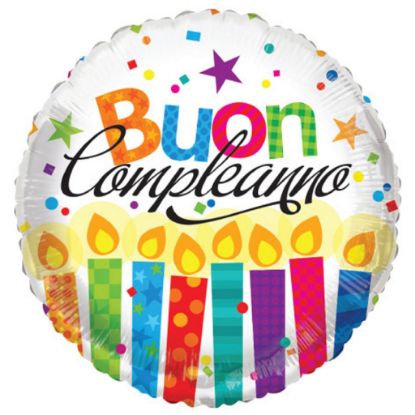 Immagine di PALLONCINO MYLAR 46cm    BUON COMPLEANNO