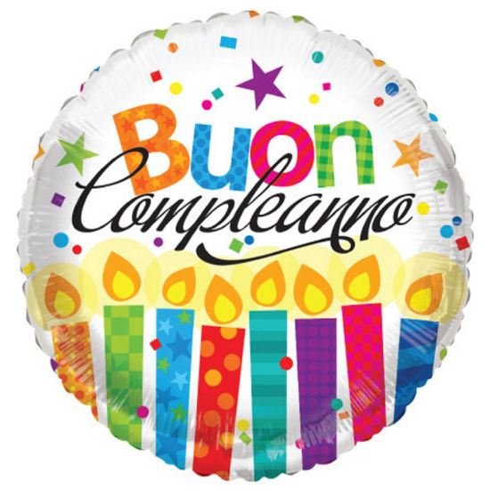 Immagine di PALLONCINO MYLAR 46cm    BUON COMPLEANNO