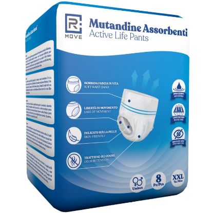 Picture of MUTANDINE ASSORBENTI ADULTO Tg.XXL 8pz ACTIVE LIFE