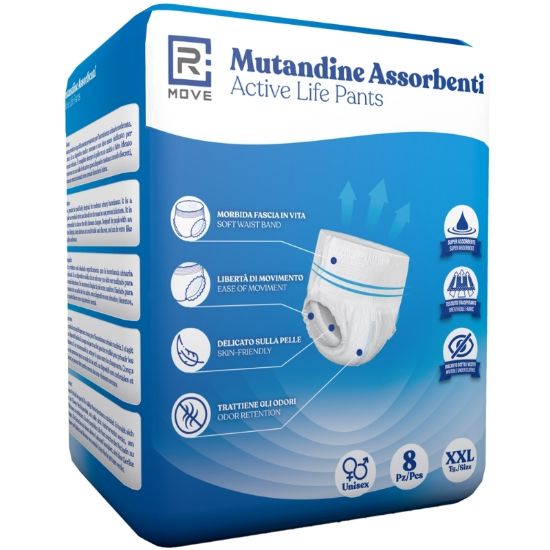Picture of MUTANDINE ASSORBENTI ADULTO Tg.XXL 8pz ACTIVE LIFE