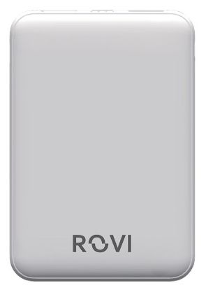 Immagine di BATTERIA ESTERNA POWERBANK 5000mAh WHITE 2p USB + 1p TYPE-C - ROVI