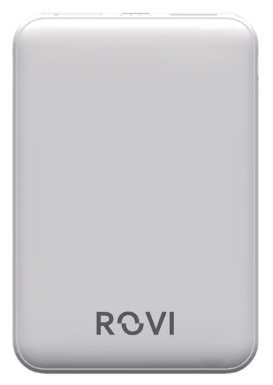 Immagine di BATTERIA ESTERNA POWERBANK 5000mAh WHITE 2p USB + 1p TYPE-C - ROVI