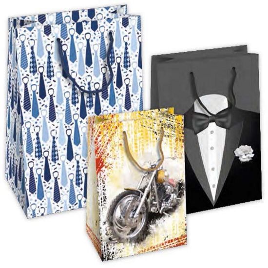 Picture of SACCHETTI SHOPPER DECOR 18x11x23cm 10pz UOMO