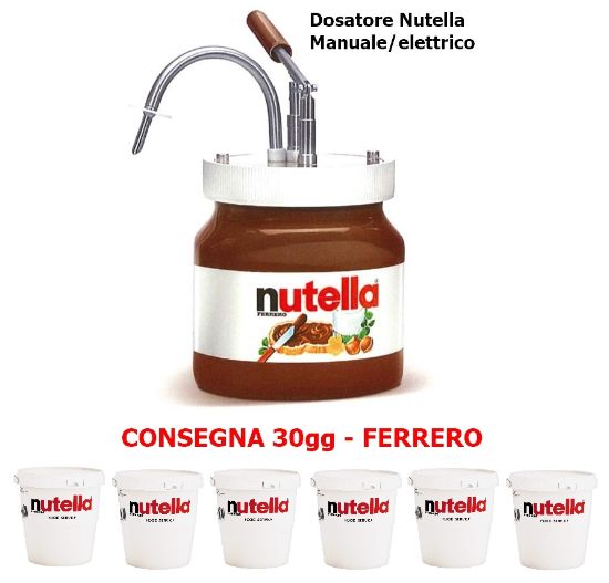 Immagine di DOSATORE NUTELLA FERRERO + 6 RICARICHE 3Kg  CONSEGNA 30GG (prodotto in comodato d'uso)
