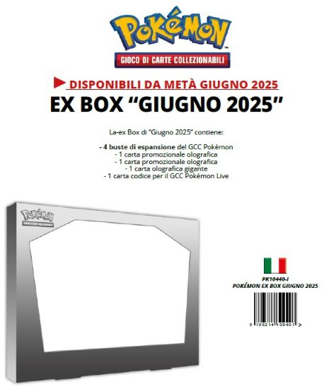 Immagine di CARTE DA GIOCO POKEMON EX BOX GIUGNO 2025 (V.22,90)