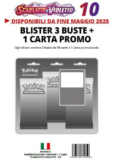 Immagine di CARTE DA GIOCO POKEMON 10x3pz BLISTER SV10 RIVALI PREDESTINATI  (V.18,90)