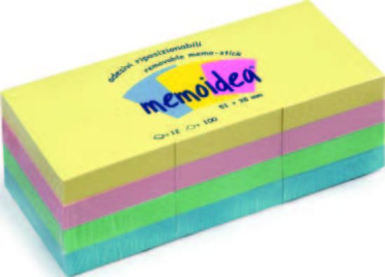 Picture of POST-IT NOTES 51x38 12x100fg PASTELLO ASSORTITI - MEMOIDEA