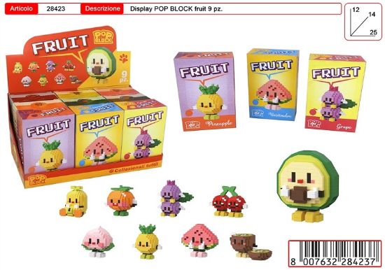 Immagine di GIOCHI COSTRUZIONI POP THE BLOCK 1pz FRUITS