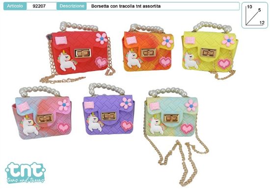 Immagine di BORSA TRACOLLA MINI TNT IN SILICONE 1pz COLORI ASSORTITI
