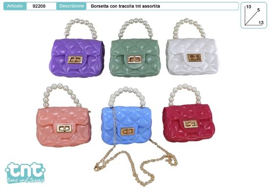 Immagine di BORSA TRACOLLA MINI TNT IN PVC 1pz COLORI ASSORTITI