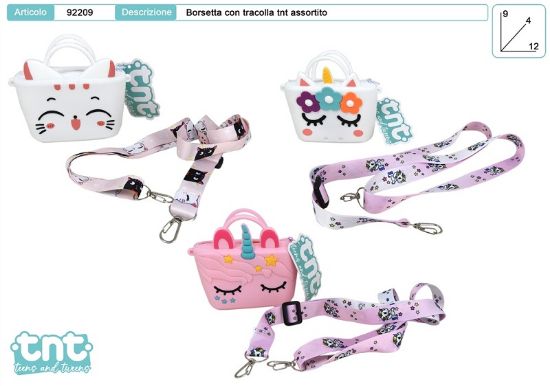 Immagine di BORSA TRACOLLA MINI TNT IN SILICONE 1pz COLORI ASSORTITI